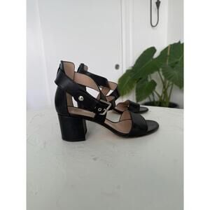 Gianvito Rossi  Women's Open Toe  Ankle Wrap Sandals Black Size 38
